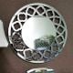 Floral Ring Frame Round Mirror